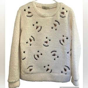 Chance or Fate Snowman Winter Holiday Christmas Fleece Sweatshirt, Size S